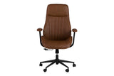 SILLA ESCRITORIO REGULABLE MARRON 71x65x112/120 CM