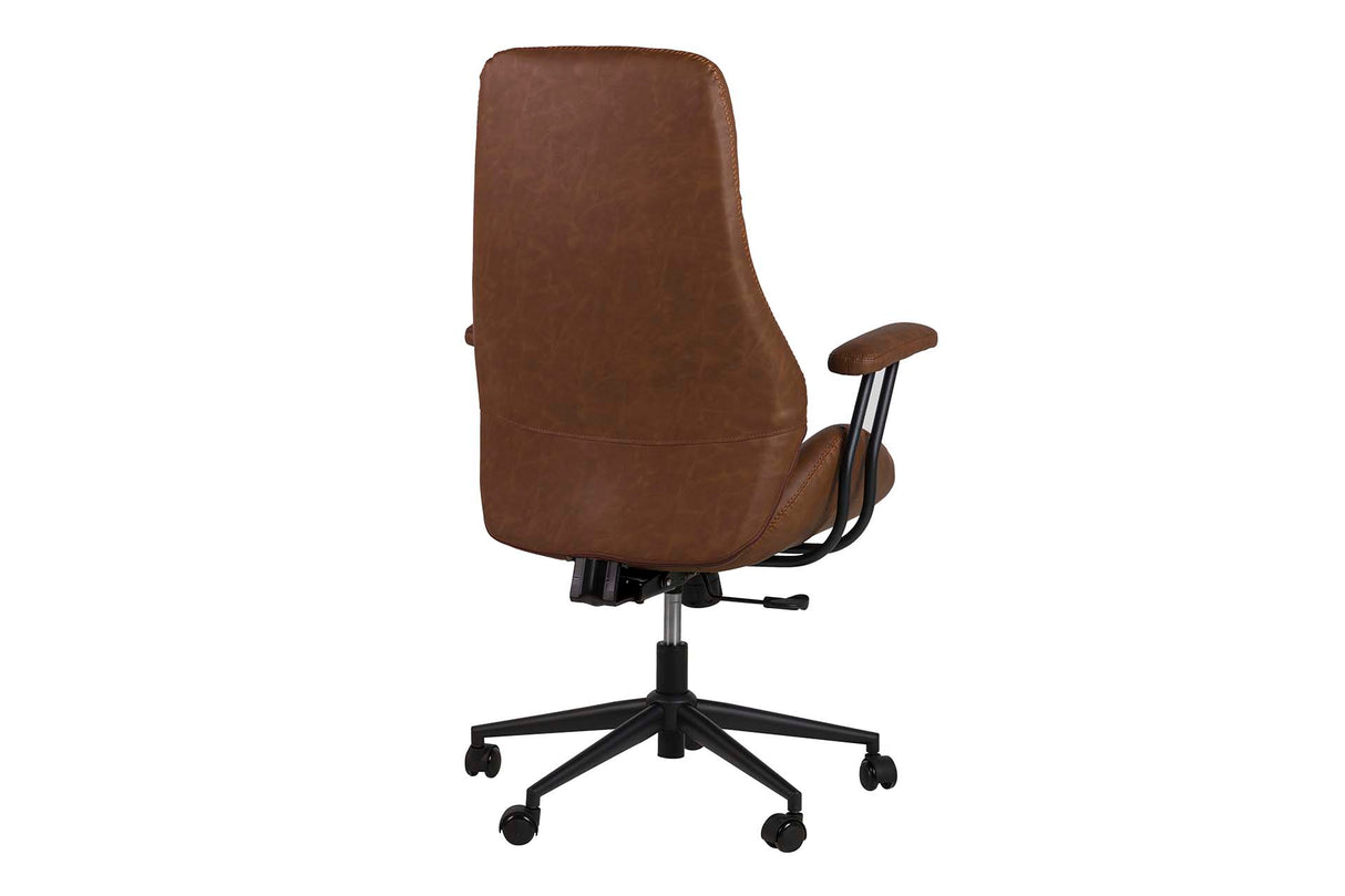 SILLA ESCRITORIO REGULABLE MARRON 71x65x112/120 CM