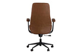 SILLA ESCRITORIO REGULABLE MARRON 71x65x112/120 CM