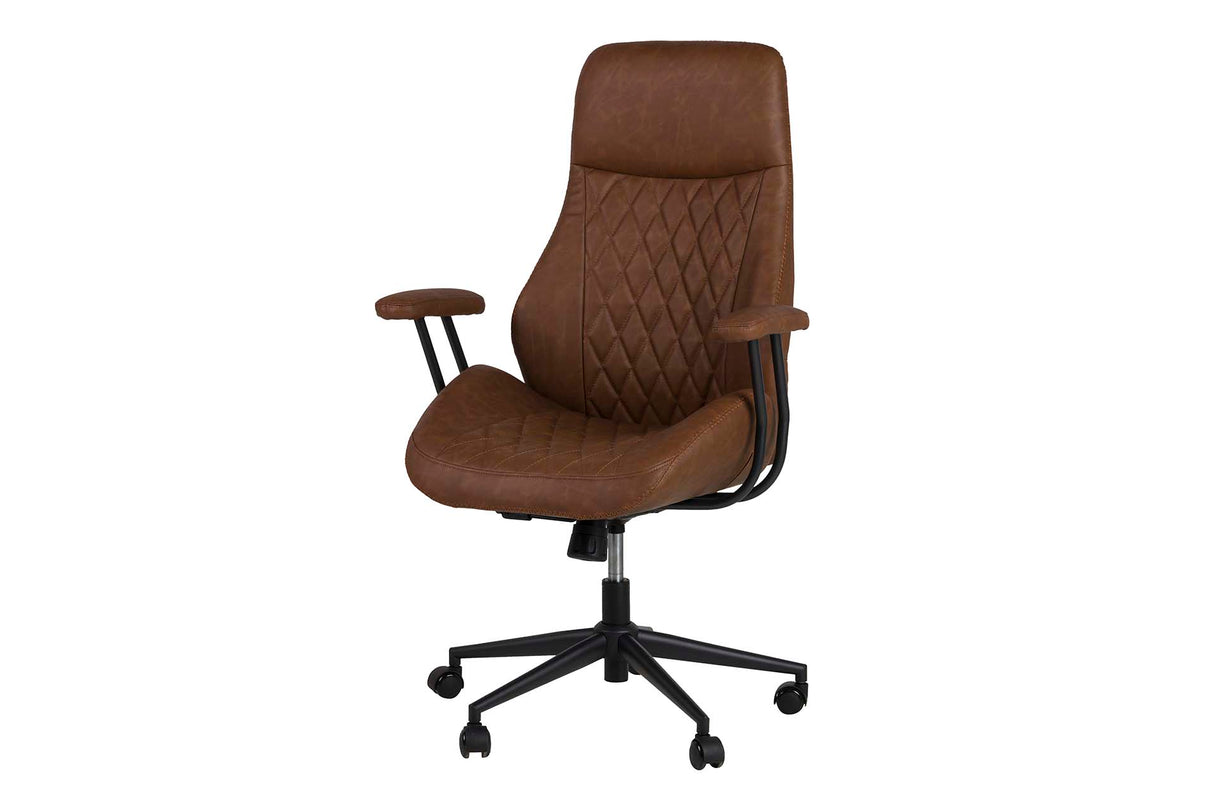 SILLA ESCRITORIO REGULABLE MARRON 71x65x112/120 CM