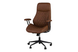 SILLA ESCRITORIO REGULABLE MARRON 71x65x112/120 CM