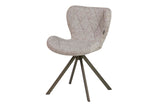 Chenilla Beige Metal Chair 47x55x72 cm