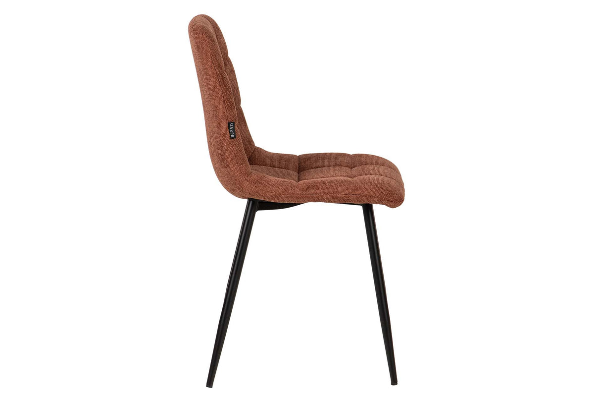 SILLA METAL POLIESTER GRANATE NEGRO 48x56x80 CM