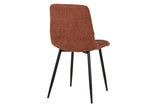 SILLA METAL POLIESTER GRANATE NEGRO 48x56x80 CM