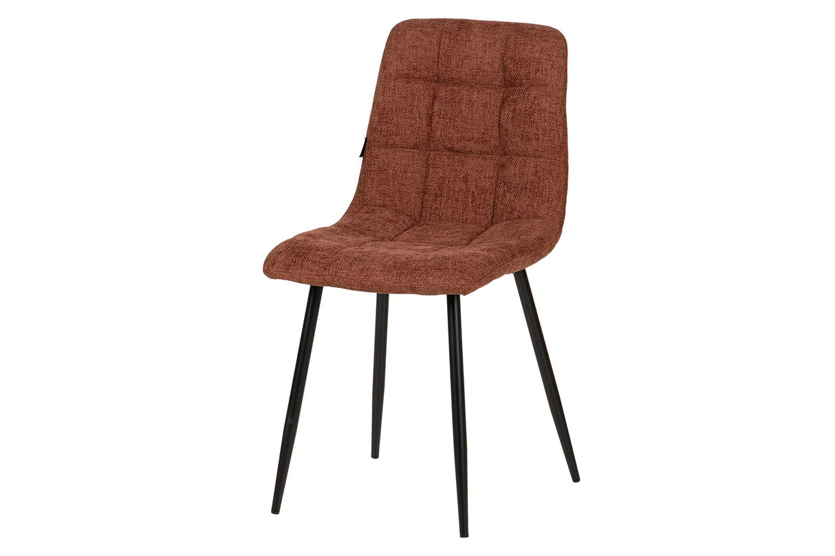 SILLA METAL POLIESTER GRANATE NEGRO 48x56x80 CM