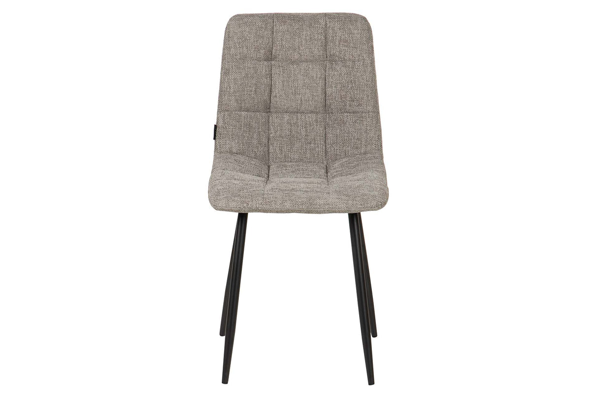 SILLA METAL POLIESTER GRIS NEGRO 48x56x80 CM