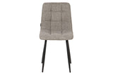 SILLA METAL POLIESTER GRIS NEGRO 48x56x80 CM