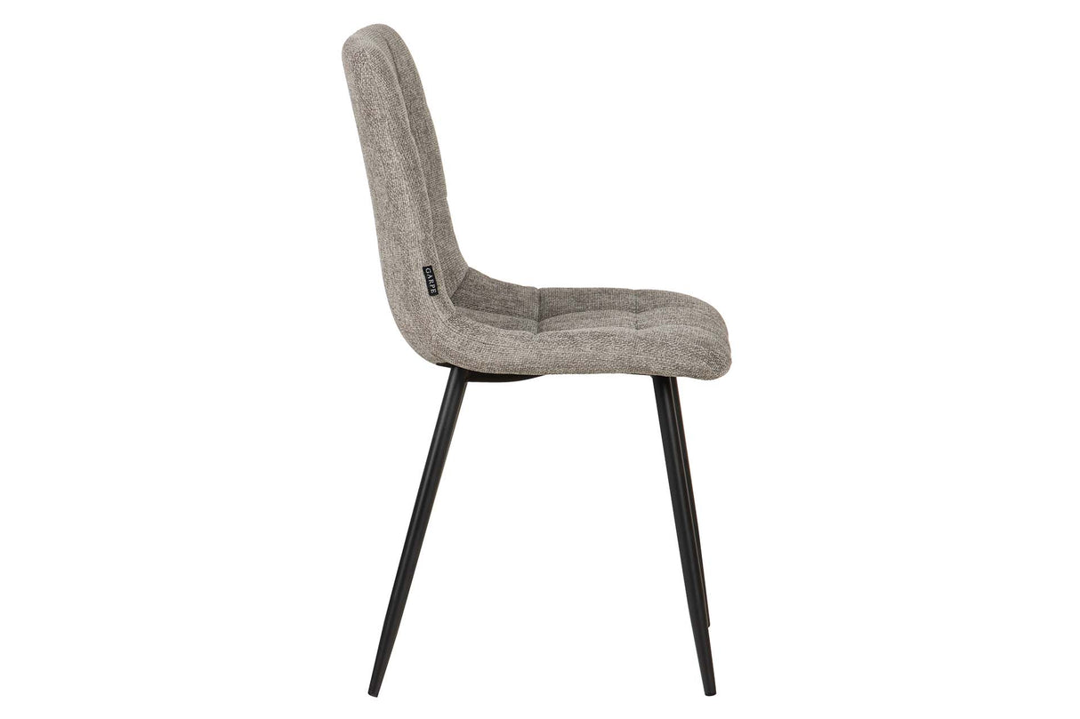 SILLA METAL POLIESTER GRIS NEGRO 48x56x80 CM