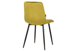 SILLA METAL VELVET VERDE NEGRO 48x56x80 CM