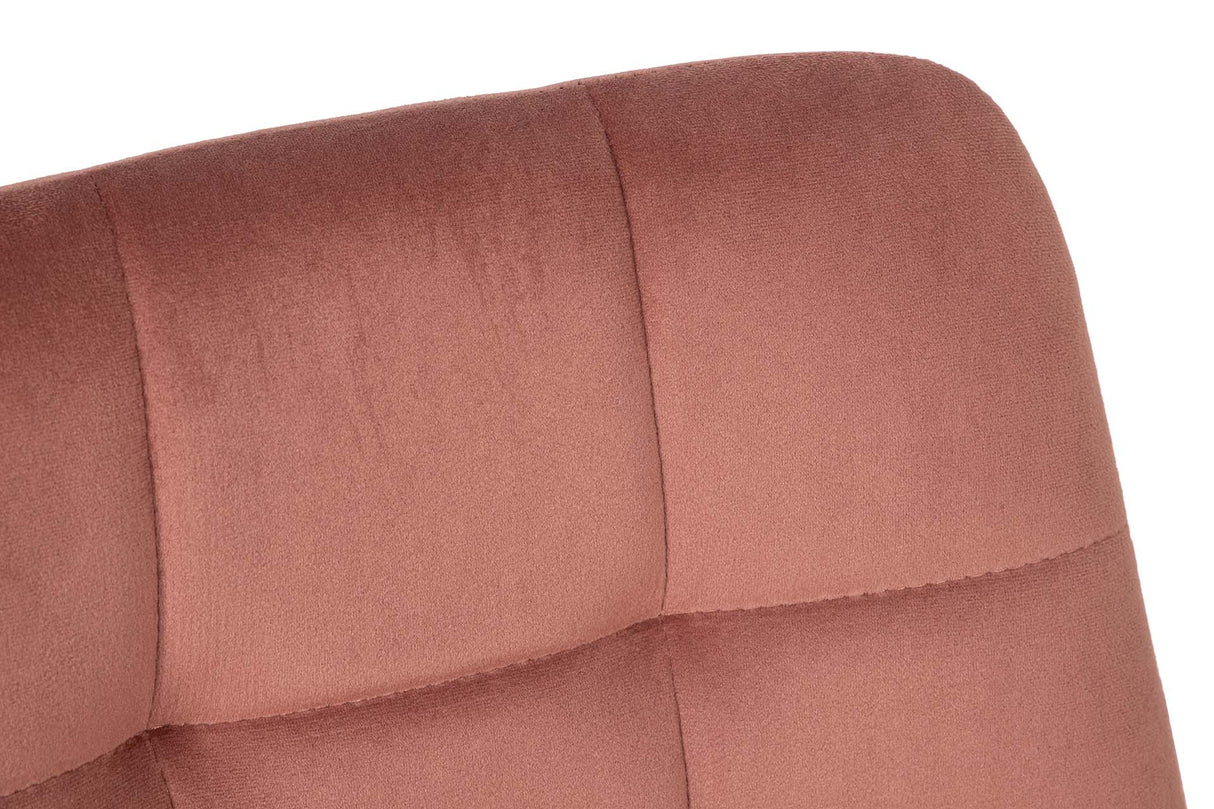 SILLA METAL VELVET ROSA NEGRO 48x56x80 CM