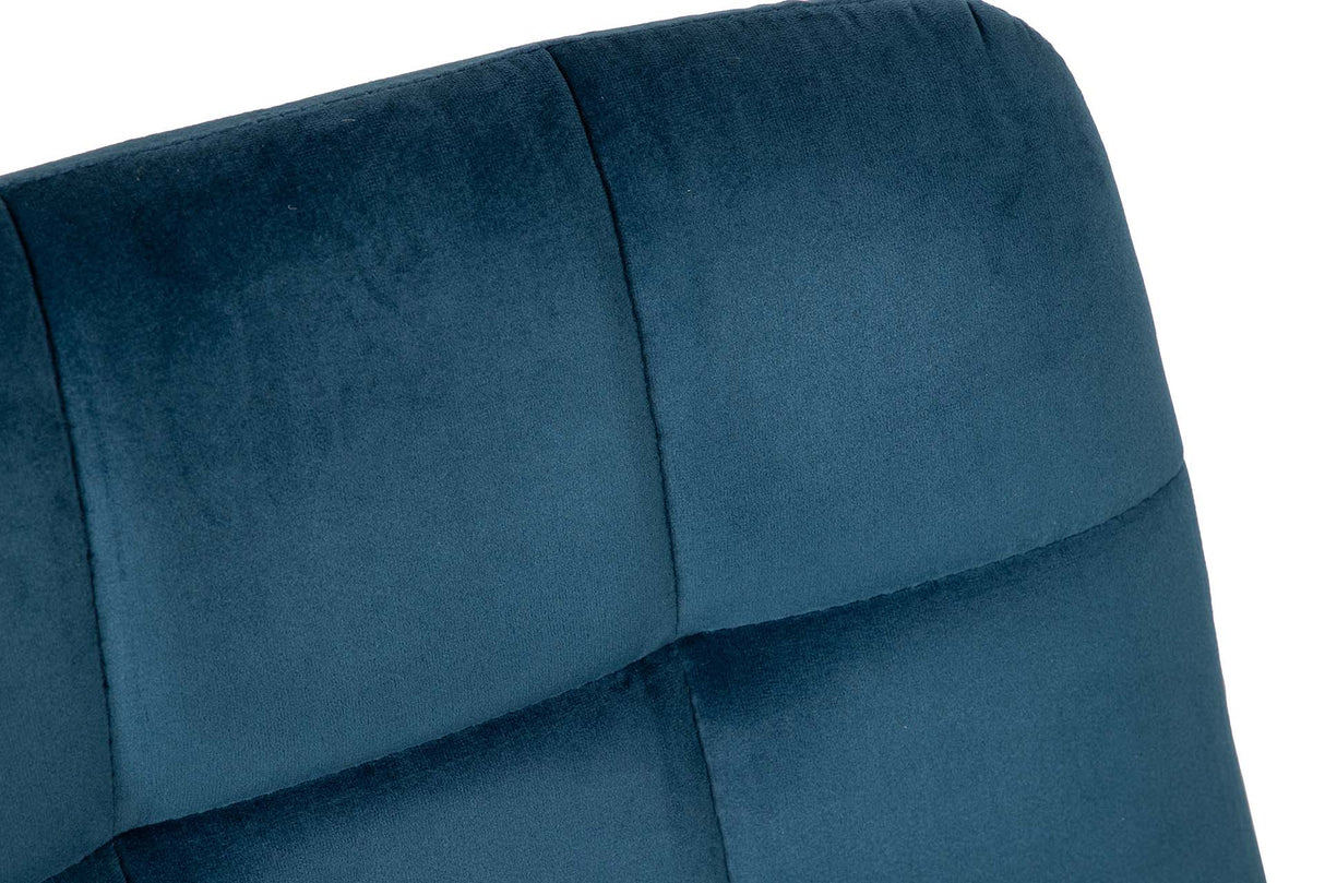 SILLA METAL VELVET AZUL NEGRO 48x56x80 CM