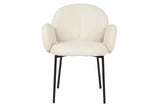 SILLA METAL POLIESTER BEIGE NEGRO 59x62x80 CM