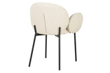 SILLA METAL POLIESTER BEIGE NEGRO 59x62x80 CM