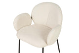 SILLA METAL POLIESTER BEIGE NEGRO 59x62x80 CM