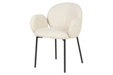 SILLA METAL POLIESTER BEIGE NEGRO 59x62x80 CM
