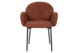SILLA METAL POLIESTER GRANATE NEGRO 59x62x80 CM
