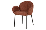 SILLA METAL POLIESTER GRANATE NEGRO 59x62x80 CM