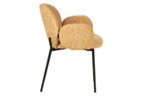 SILLA METAL POLIESTER AMARILLO NEGRO 59x62x80 CM