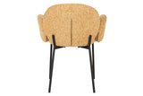 SILLA METAL POLIESTER AMARILLO NEGRO 59x62x80 CM