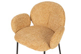 SILLA METAL POLIESTER AMARILLO NEGRO 59x62x80 CM
