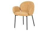 SILLA METAL POLIESTER AMARILLO NEGRO 59x62x80 CM