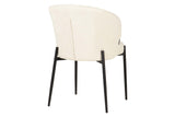 SILLA METAL POLIESTER BEIGE NEGRO 57x56x80 CM