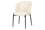 SILLA METAL POLIESTER BEIGE NEGRO 57x56x80 CM