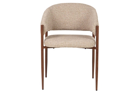 SILLA METAL POLIESTER MARRON 60x56x79 CM