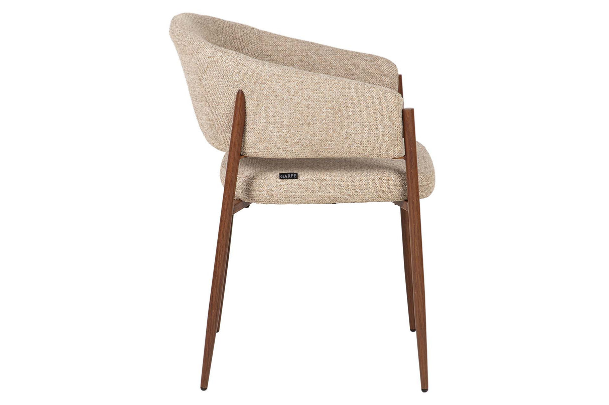 SILLA METAL POLIESTER MARRON 60x56x79 CM
