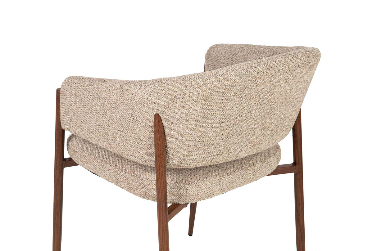 SILLA METAL POLIESTER MARRON 60x56x79 CM