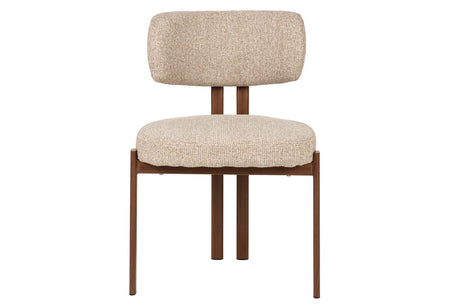 SILLA METAL POLIESTER MARRON 56x56x82 CM