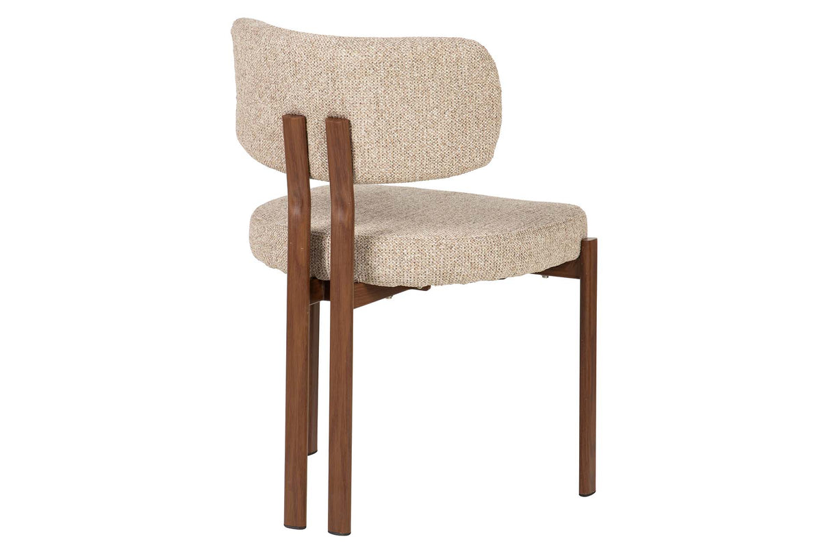 SILLA METAL POLIESTER MARRON 56x56x82 CM