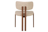 SILLA METAL POLIESTER MARRON 56x56x82 CM