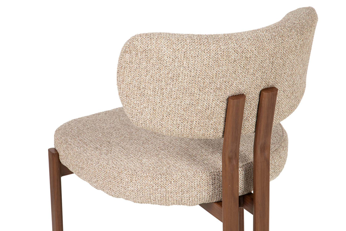 SILLA METAL POLIESTER MARRON 56x56x82 CM