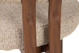 SILLA METAL POLIESTER MARRON 56x56x82 CM