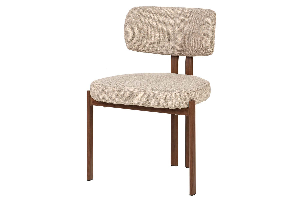 SILLA METAL POLIESTER MARRON 56x56x82 CM