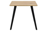 MESA DE COMEDOR MDF METAL MARRON NEGRO 80x80x70 CM