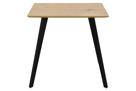 MESA DE COMEDOR MDF METAL MARRON NEGRO 80x80x70 CM