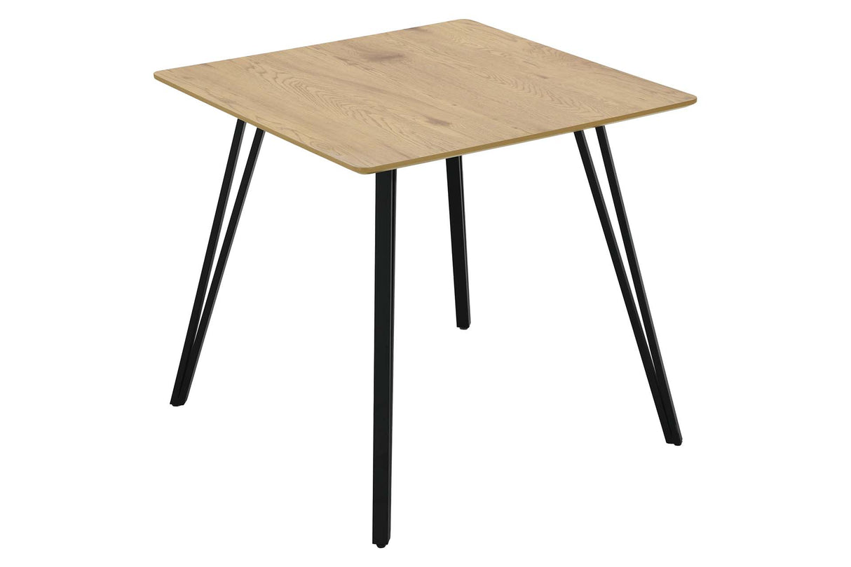MESA DE COMEDOR MDF METAL MARRON NEGRO 80x80x70 CM