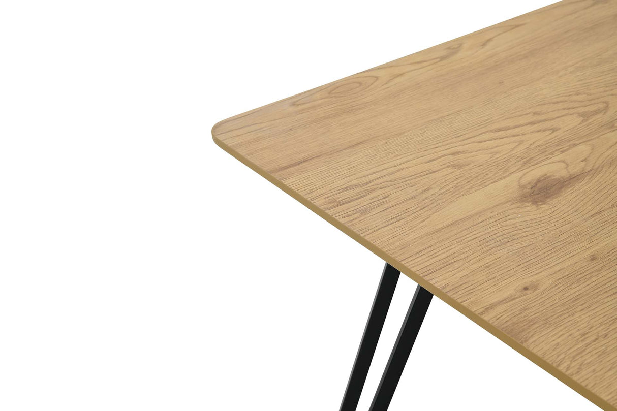 MESA DE COMEDOR MDF METAL MARRON NEGRO 80x80x70 CM