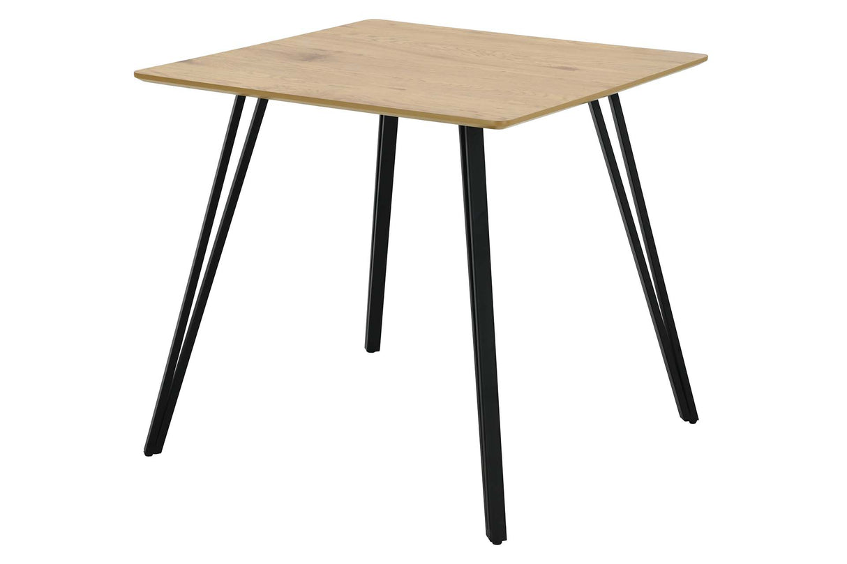 MESA DE COMEDOR MDF METAL MARRON NEGRO 80x80x70 CM