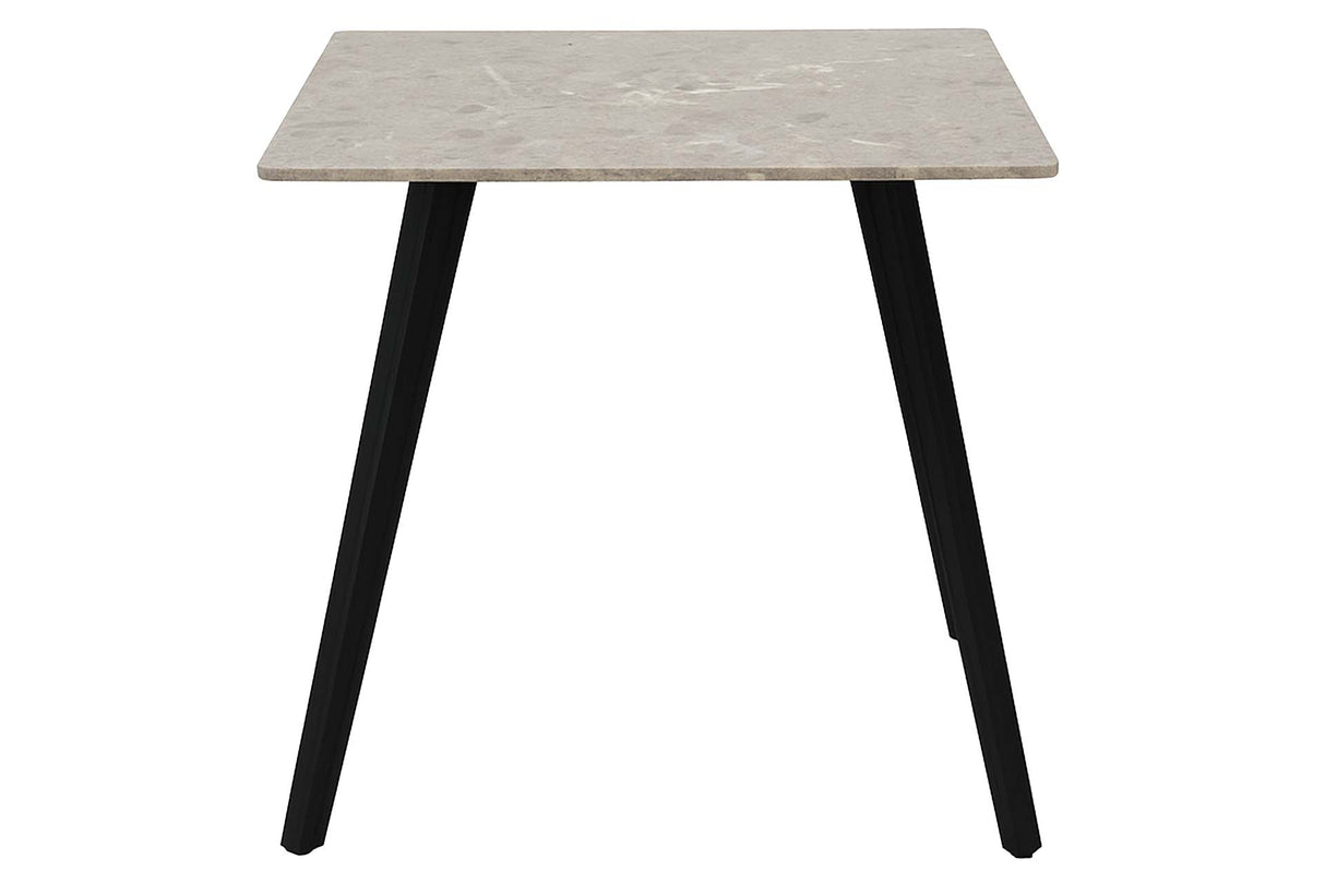 MESA DE COMEDOR MDF METAL GRIS NEGRO 80x80x75 CM