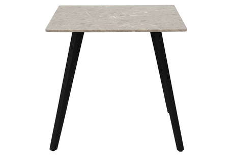 MESA DE COMEDOR MDF METAL GRIS NEGRO 80x80x75 CM