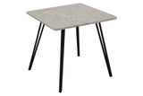 MESA DE COMEDOR MDF METAL GRIS NEGRO 80x80x75 CM