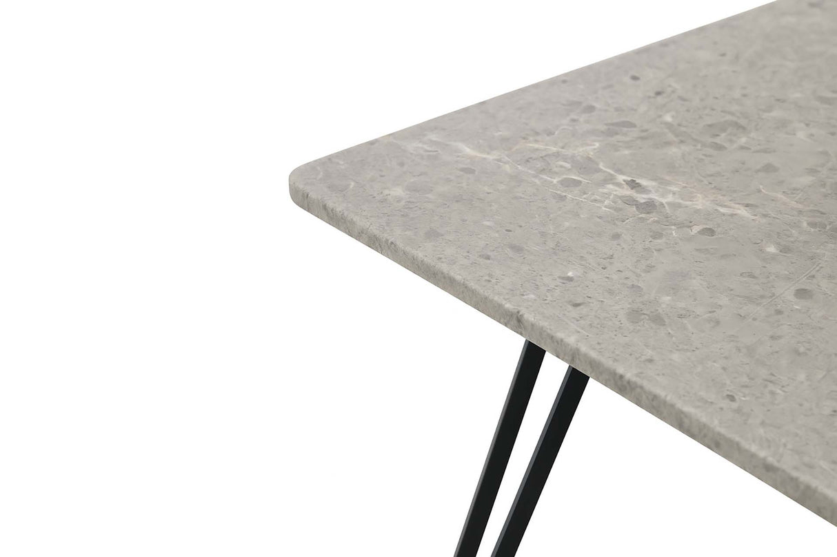 MESA DE COMEDOR MDF METAL GRIS NEGRO 80x80x75 CM