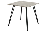 MESA DE COMEDOR MDF METAL GRIS NEGRO 80x80x75 CM