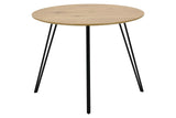 MESA DE COMEDOR MDF METAL MARRON 100x100x75CM