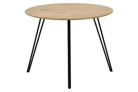 MESA DE COMEDOR MDF METAL MARRON 100x100x75CM