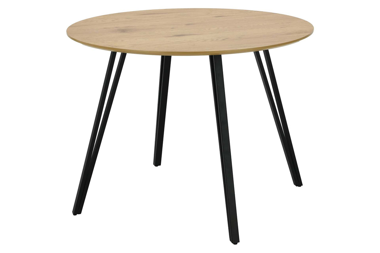 MESA DE COMEDOR MDF METAL MARRON 100x100x75CM
