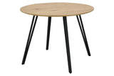 MESA DE COMEDOR MDF METAL MARRON 100x100x75CM